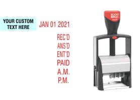 Order Now! 2000 Plus 2000/P Local Date Stamps. Add a custom message or logo next to adjustable date impression. Free Shipping. No Sales Tax - Ever!