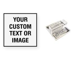 Custom 1.5 x 1.5 Acrylic See-Thru stamps made & shipped daily. Free same day shipping. Excellent customer service. No sales tax!