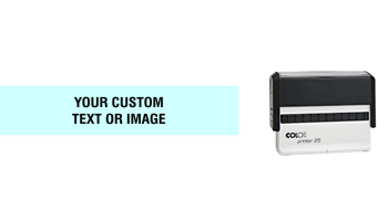 When you need a wider self-inking stamp with enough room for your custom message, the 2000 Plus Printer 25 Stamp is the ideal stamp to fit your needs. No sales tax ever.