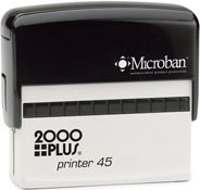 The COLOP Printer 45 custom stamp is a perfect fit with the widest self-inking stamp impression.