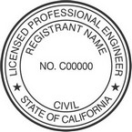 California State Licensed Engineer seal