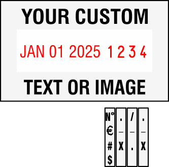 image of Shiny 6404 heavy duty date, number, and text stamp impression