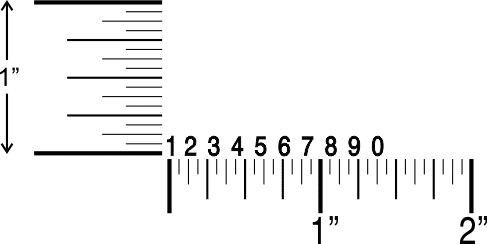 image of Shiny No. 0-10 traditional number stamp impression