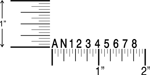 image of Shiny No. 2-10A traditional number stamp impression