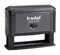 Trodat Printy 4918 cusotm rubber stamps made to order. Add your lines of text, upload artwork, or both. Free Shipping. No Sales Tax - Ever!