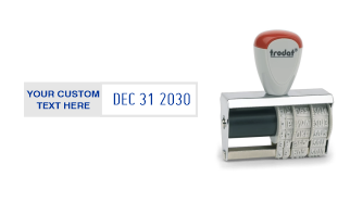 Trodat Classic 3130 local dater stamp with custom text makes sorting, organizing, & labeling your documents easier. Customizable area is 5/16 x 1-7/8"