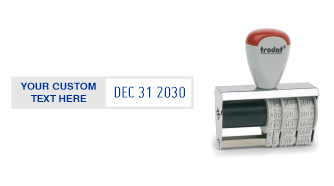 Trodat Classic 3150 local dater stamp with custom text makes sorting, organizing, & labeling your documents easier. Customizable area is 5/16 x 1"
