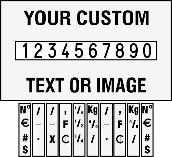 Trodat 55510PL Number Stamp with Text