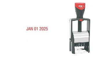 COLOP Classic Line date only 2000/5 stamps have 11+ year bands. 3/16" x 1 1/8" Impression size. 8 bright colors. Free Shipping. No Sales Tax - Ever!