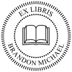 Order Now! Handheld Or Desktop Embosser with a 1-5/8" round 'Ex Libris' design. Personalize it by adding your name. Free Shipping. No Sales Tax - Ever.