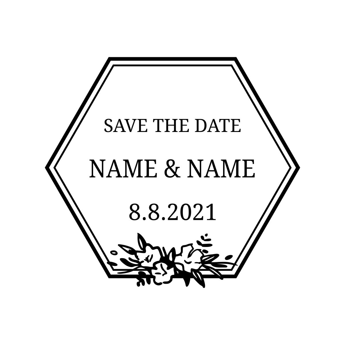 Order Now! Handheld Or Desktop Embosser with a 1-5/8" round 'Save The Date' design. Personalize it by adding your name. Free Shipping. No Sales Tax - Ever.