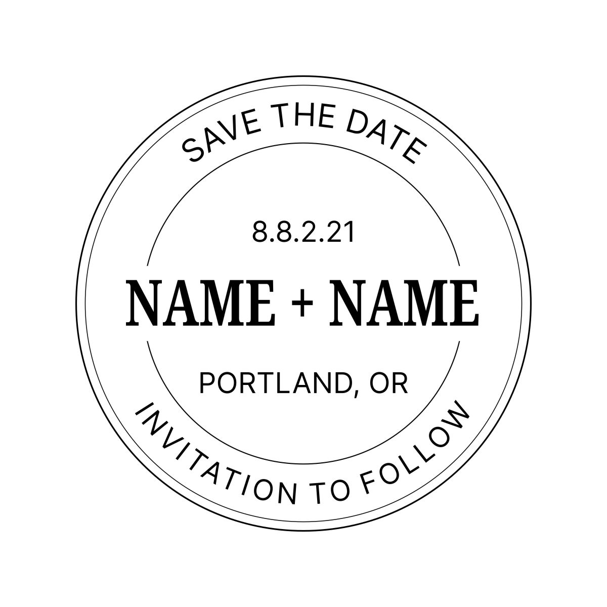 Order Now! Handheld Or Desktop Embosser with a 1-5/8" round 'Save The Date' design. Personalize it by adding your name. Free Shipping. No Sales Tax - Ever.