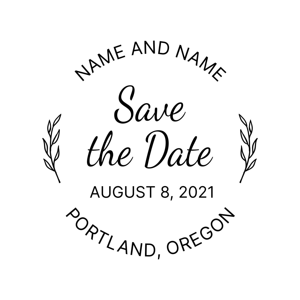 Order Now! Handheld Or Desktop Embosser with a 1-5/8" round 'Save The Date' design. Personalize it by adding your name. Free Shipping. No Sales Tax - Ever.
