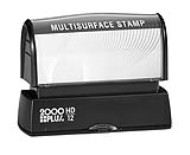 Order the HD12 Multi Surface Stamp when you need a line or two of text to dry on non-porous surfaces. Free same day shipping. No sales tax - ever!