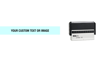 For your wider stamping needs, like web addresses or long messages, the 2000 Plus Printer 15 custom stamp is a perfect fit.
