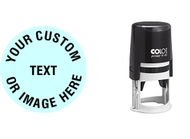 COLOP Printer R45 Round Self-Inking Stamp. 1-1/4 inch diameter impression. Free Shipping!