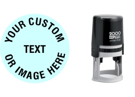 Order Now! 2000 Plus Printer R50 Round Self-Inking Stamp. 2 inch diameter impression. Free Shipping! No Sales Tax - Ever!