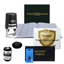 WA-NOTARY-KIT-2-ROUND - WA Notary Stamp Intermediate Kit - Round Seal