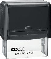 Customizable 1 1/2" x 3" COLOP Compact Series Stamps PC60 self-inking stamps made daily. Pick from 8 unique ink colors. 1 business day turn around!