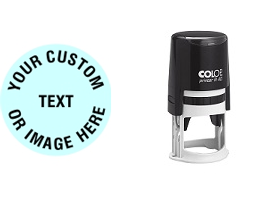 COLOP Printer R40 Round Self-Inking Stamp. 1-5/8 inch diameter impression. Free Shipping!