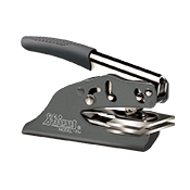 Order Now! Shiny Handheld Rectangle Embosser. Customize the 1"x2" impression with your text or custom artwork. Free Shipping. No Sales Tax - Ever!