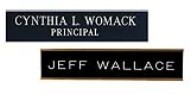 2 x 10 wall sign with an aluminum wall holder. 3 Line of Custom Text. Custom signs available with 20+ different color combinations. Free shipping!