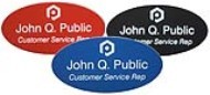 1-1/2 x 3 Oval Plastic Engraved Name Tags Made Daily Online! Free same day shipping. No sales tax - ever.