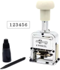 Order Now! 6 Wheel Automatic Numbering Machine. Numbers advance forward automatically in 8 different sequences. Free same day shipping. No Sales Tax - Ever!