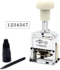 Order Now! 7 Wheel Automatic Numbering Machine. Numbers advance forward automatically in 8 different sequences. Free same day shipping. No Sales Tax - Ever!