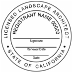 California Licensed Landscape Architect Seals