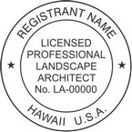 Hawaii Licensed Professional Landscape Architect Seals