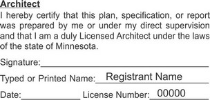 Minnesota Rectangle Architect Seals