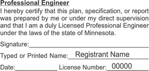 Minnesota Rectangle Engineer Seals