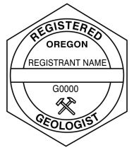 Oregon Registered Professional Geologist Seals