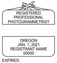 Oregon Registered Photogrammetrist Seals