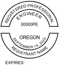 Oregon Registered Professional Engineer Seals