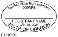 Oregon Certified Water Right Examiner Seals