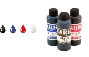 Order Now! Mark II 1250 Ink in 4oz bottle. Dries in 10-15 seconds. Works on various non-absorbent surfaces. Available in Black, Blue, and Red. Free Shipping! No Sales Tax - Ever!