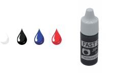 Mark II 1250 Ink in 1/4oz bottle. Dries in 10-15 seconds. Works on various non-absorbent surfaces. Available in Black, Blue, and Red. Free Shipping!