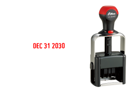 Order Now! Shiny 6440 Heavy Duty Date Stamp. 5/32" tall digits, 11+ years, 8 colors to choose from. Free Shipping!
