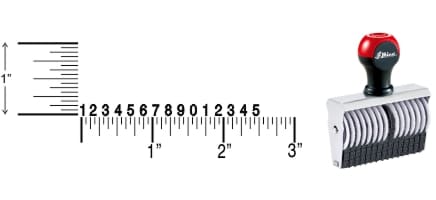 Shiny 1-15 Traditional Number Stamps have over-sized band wheels that make adjusting the numbers easy. Use with a separate ink pad of your choice.