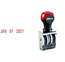 Order Now! Shiny D1-5 Date Stamp. Traditional style hand stamp with adjustable dates. Used with separate ink pad. Free Shipping. No Sales Tax - Ever!