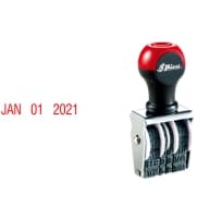 Order Now! Shiny D1 Date Stamp. Traditional style hand stamp with adjustable dates. Used with separate ink pad. Free Shipping. No Sales Tax - Ever!