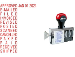S70 Date & Phrase Stamps Shipped Daily Online. Free same day shipping. Excellent customer service. No sales tax - ever.