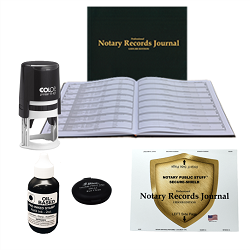 WA-NOTARY-KIT-1-ROUND -  Notary Stamp Starter Kit - Round Seal