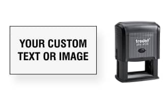 Order Now! Trodat Printy 4928 Custom Rubber Stamp. Add lines of text, upload artwork, or both. Free Shipping. No Sales Tax - Ever!