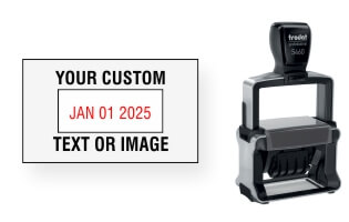 Order Now! Trodat 5460 Custom Rubber Stamp. Add lines of text, upload artwork, or both. Free Shipping. No Sales Tax - Ever!