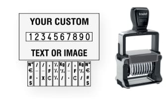 Trodat 55510PL Number Stamp with Text