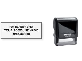 Trodat 4912 'For Deposit Only' Endorsement Stamps are perfect for regular or mobile deposits. Free Shipping. No Sales Tax - Ever! Order Now!