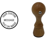 3/4" Round Custom Vintage Pro stamps are made using certified beech wood. Mounted on a 2mm thick foam backing, to help get a perfect impression every time.